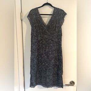 Comfortable Sparkly Gray Dress that can be worn for all occasions.